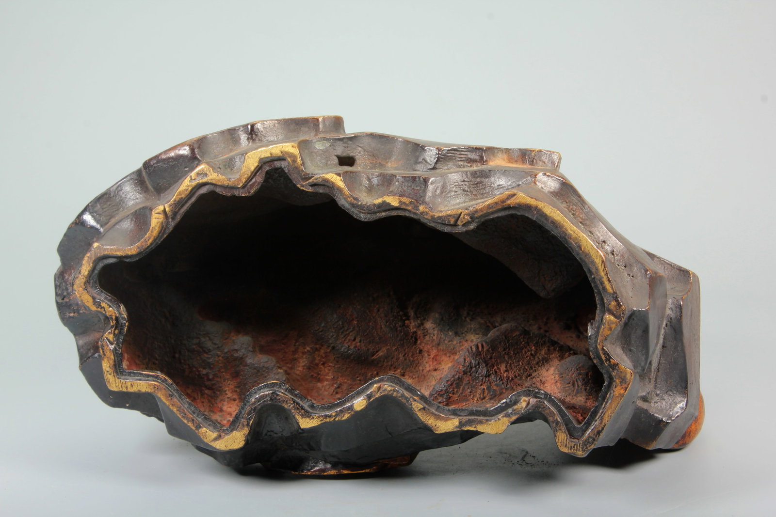 A COPPER GILT SLEEPING DREAMING ARHAT STATUE - 9