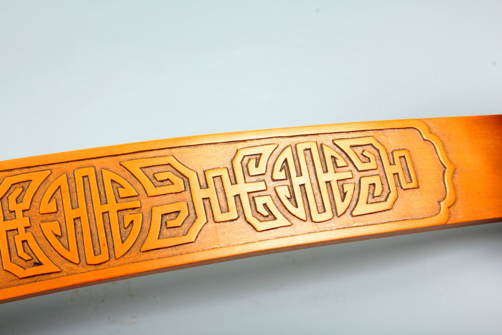 A BAMBOO SHEATH LONGEVITY PATTERN RUYI DISPLAY ITEM - 3