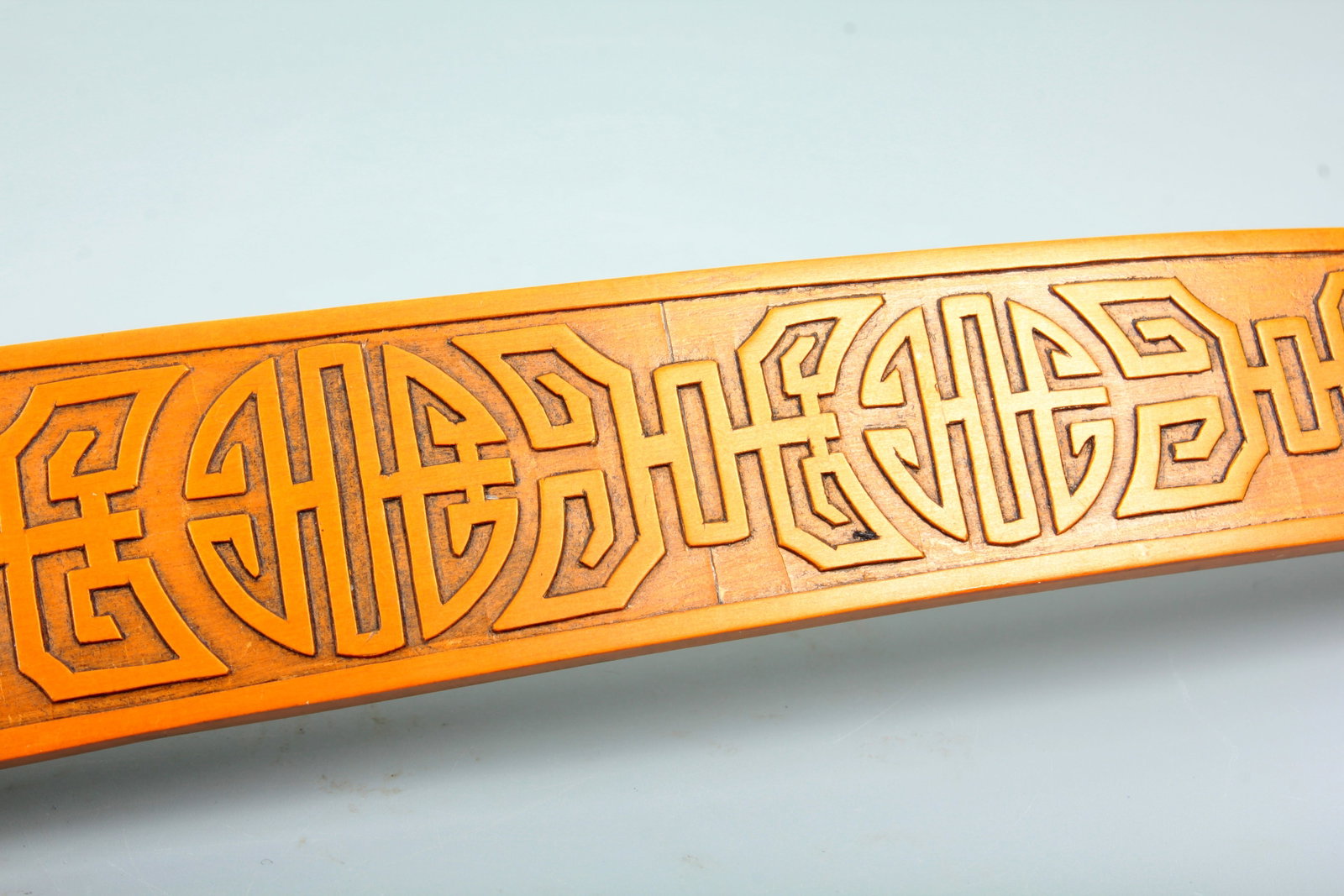 A BAMBOO SHEATH LONGEVITY PATTERN RUYI DISPLAY ITEM - 4