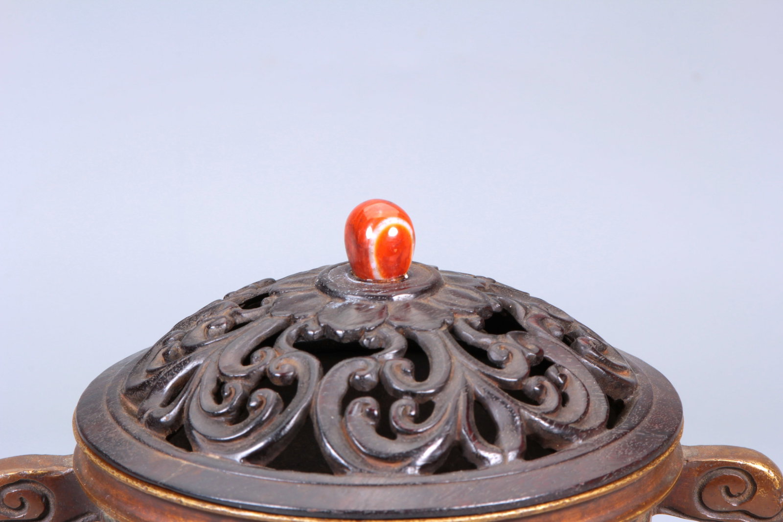 A BRONZE 'RUYI' HANDLED CENSER - 2