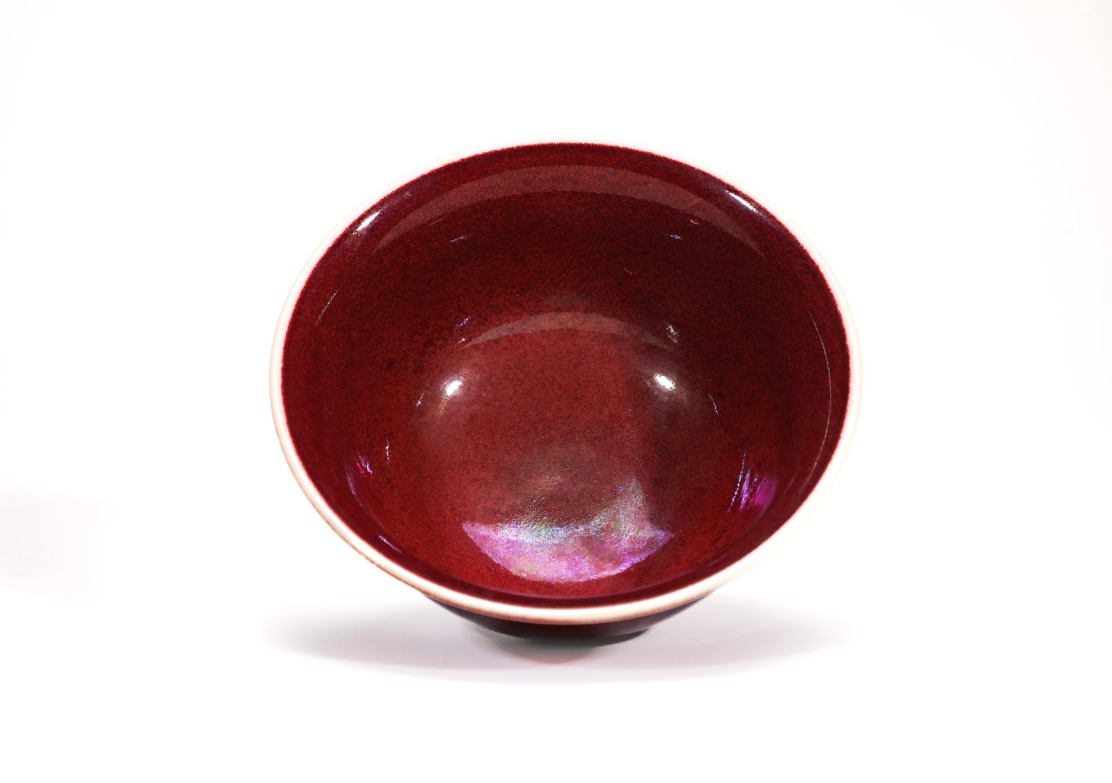 A RED-GLAZED 'THUMB' CUP - 4