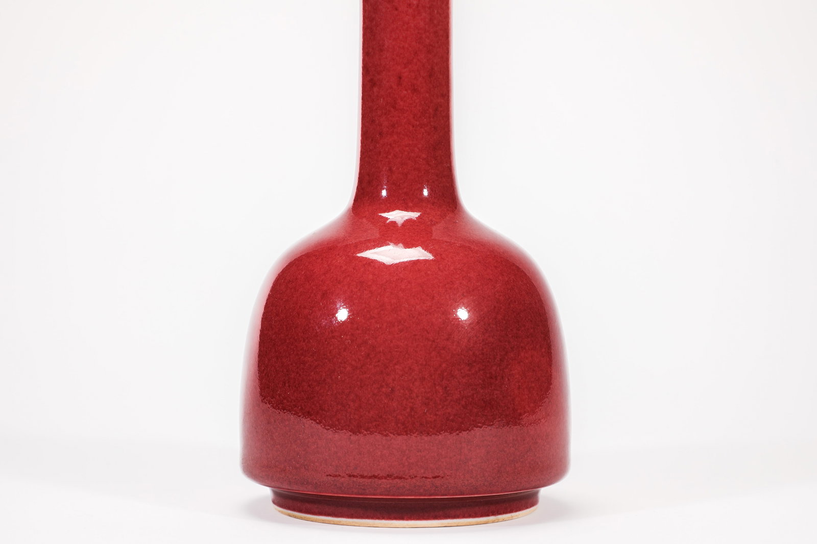 A SACRIFICIAL-RED-GLAZED BELL-FORM VASE - 3