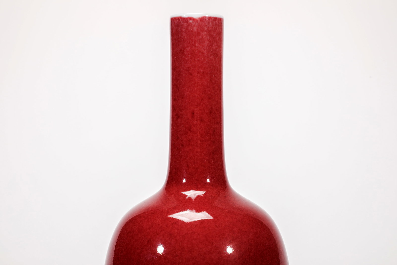 A SACRIFICIAL-RED-GLAZED BELL-FORM VASE - 4