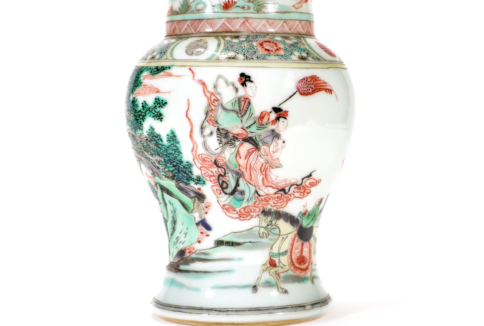 A WUCAI 'FIGURAL' BEAKER VASE - 7