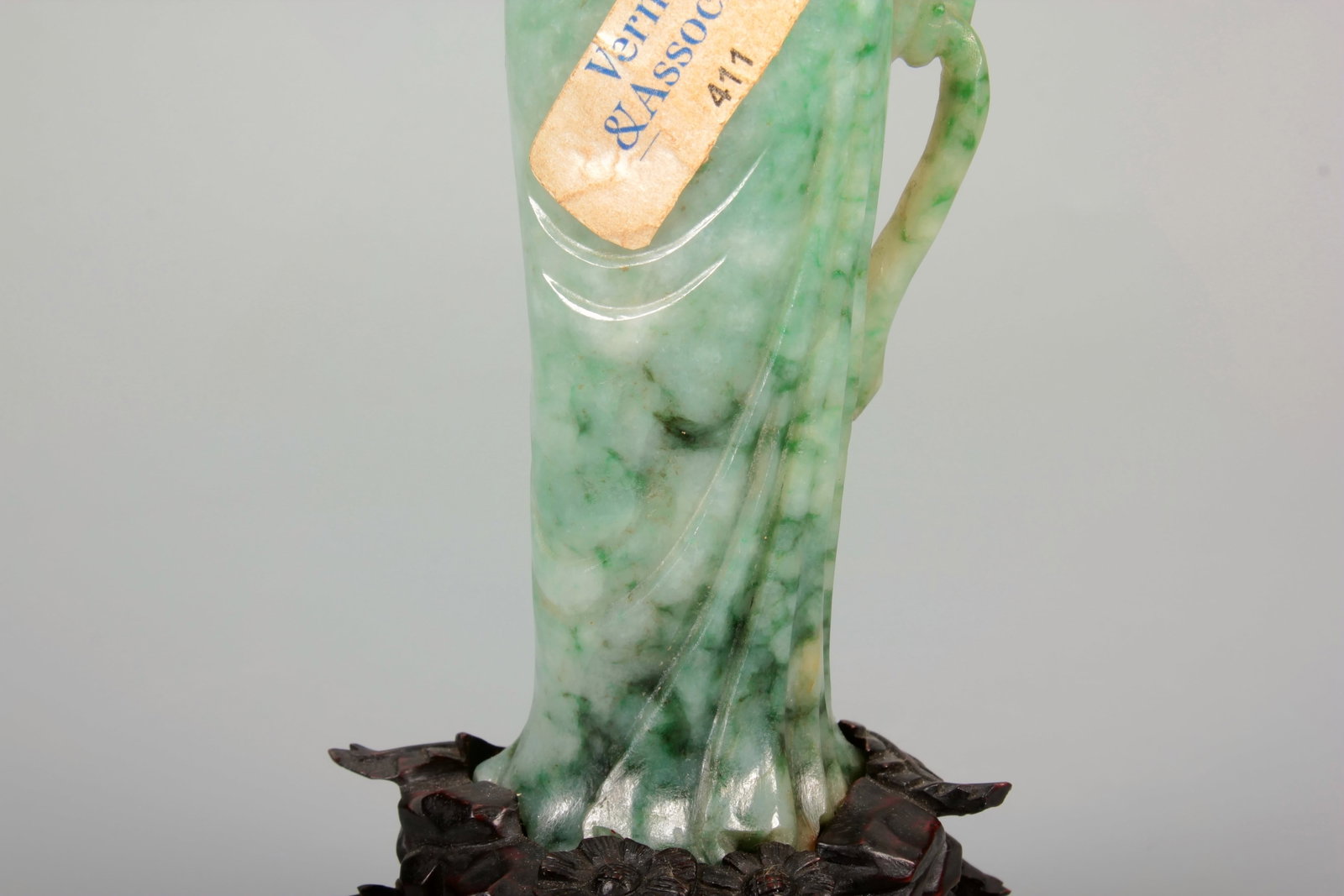A JADEITE MAIDSERVANT FIGURE - 16