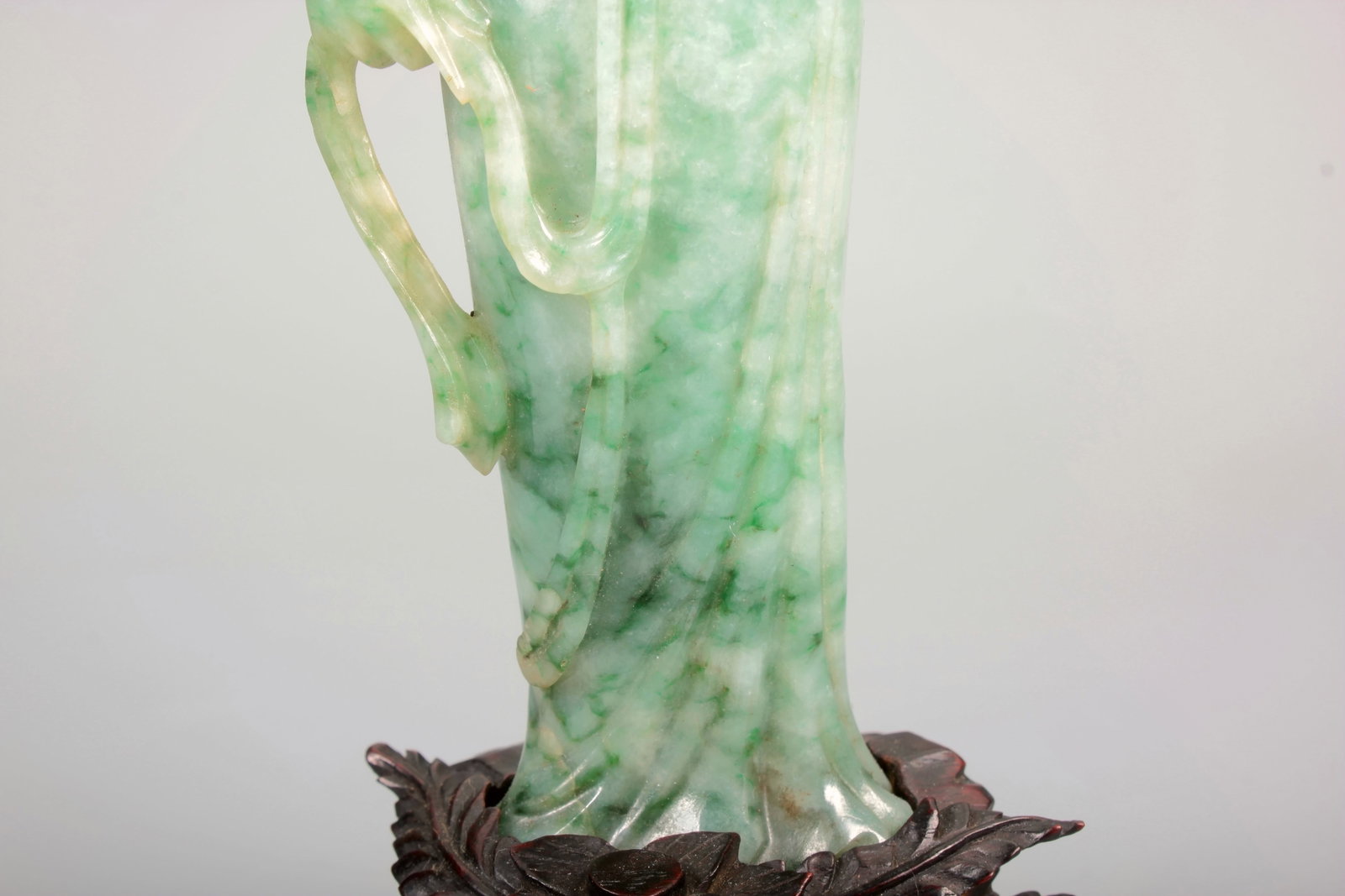 A JADEITE MAIDSERVANT FIGURE - 5