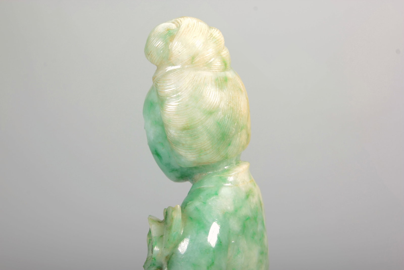 A JADEITE MAIDSERVANT FIGURE - 7