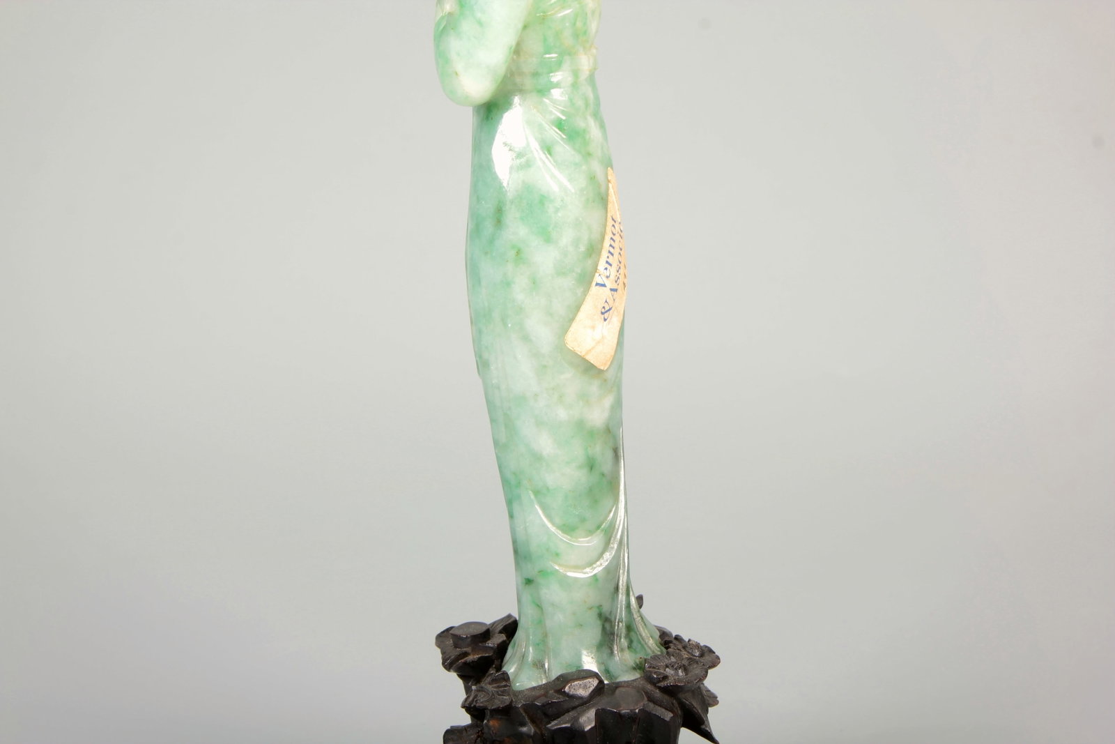 A JADEITE MAIDSERVANT FIGURE - 8