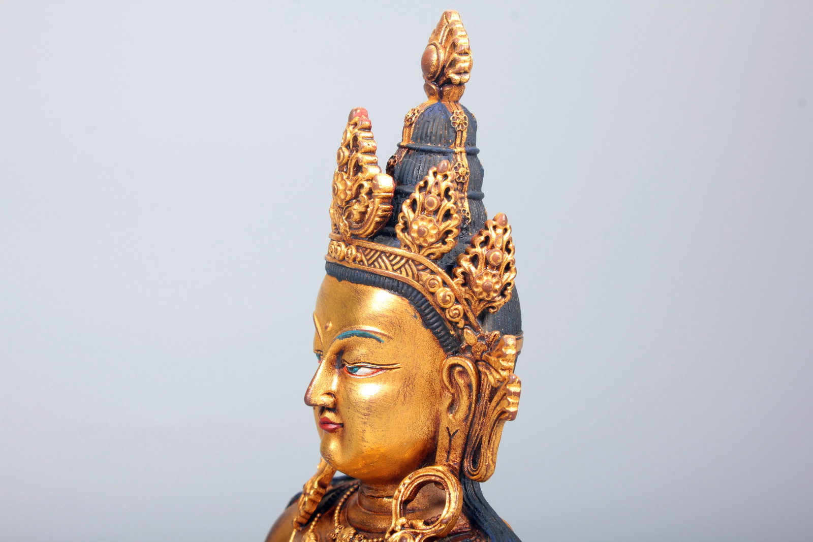 A GILT-BRONZE VAJRASATTVA STATUE - 12