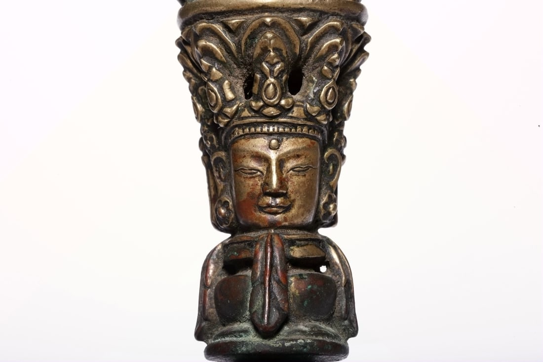A BRONZE VAJRA AND BELL - 3