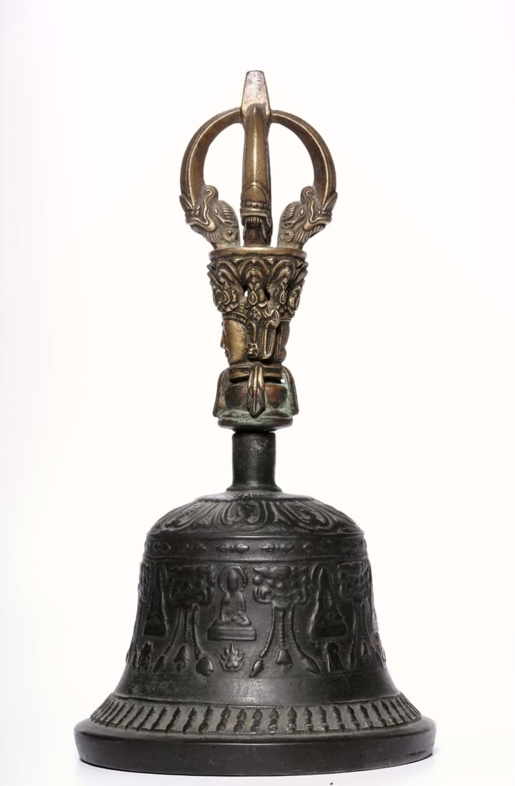 A BRONZE VAJRA AND BELL - 6