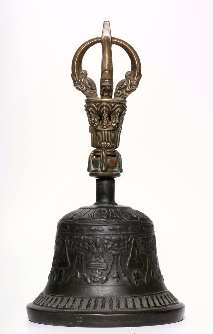 A BRONZE VAJRA AND BELL - 7