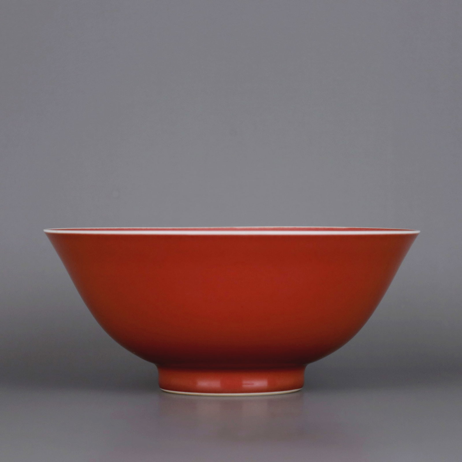 A SACRIFICIAL-RED-GLAZED BOWL - 2