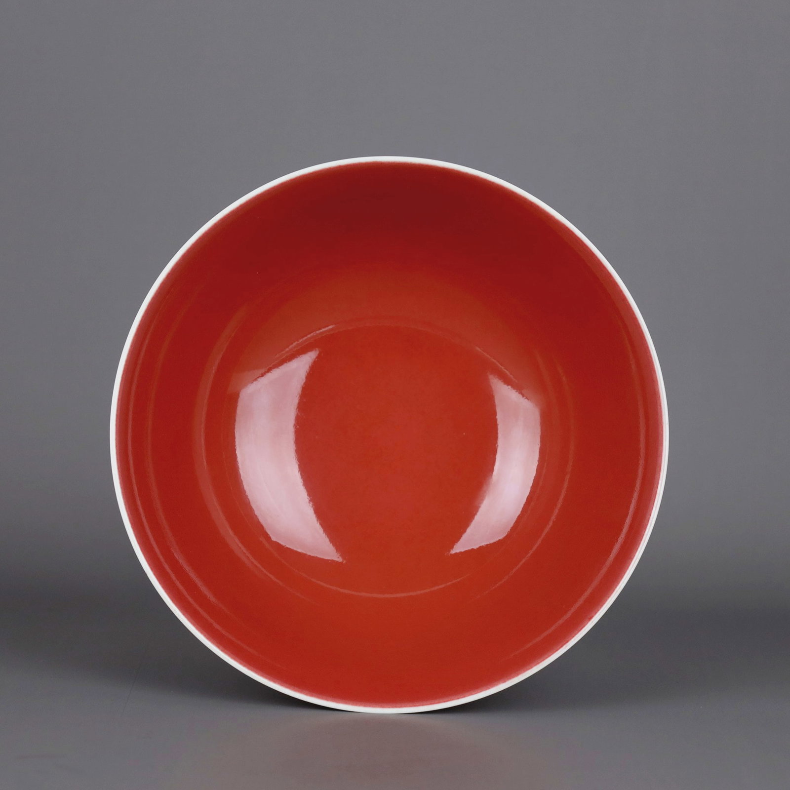 A SACRIFICIAL-RED-GLAZED BOWL - 3
