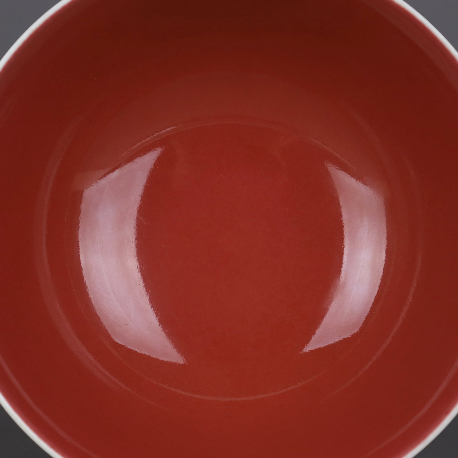 A SACRIFICIAL-RED-GLAZED BOWL - 4