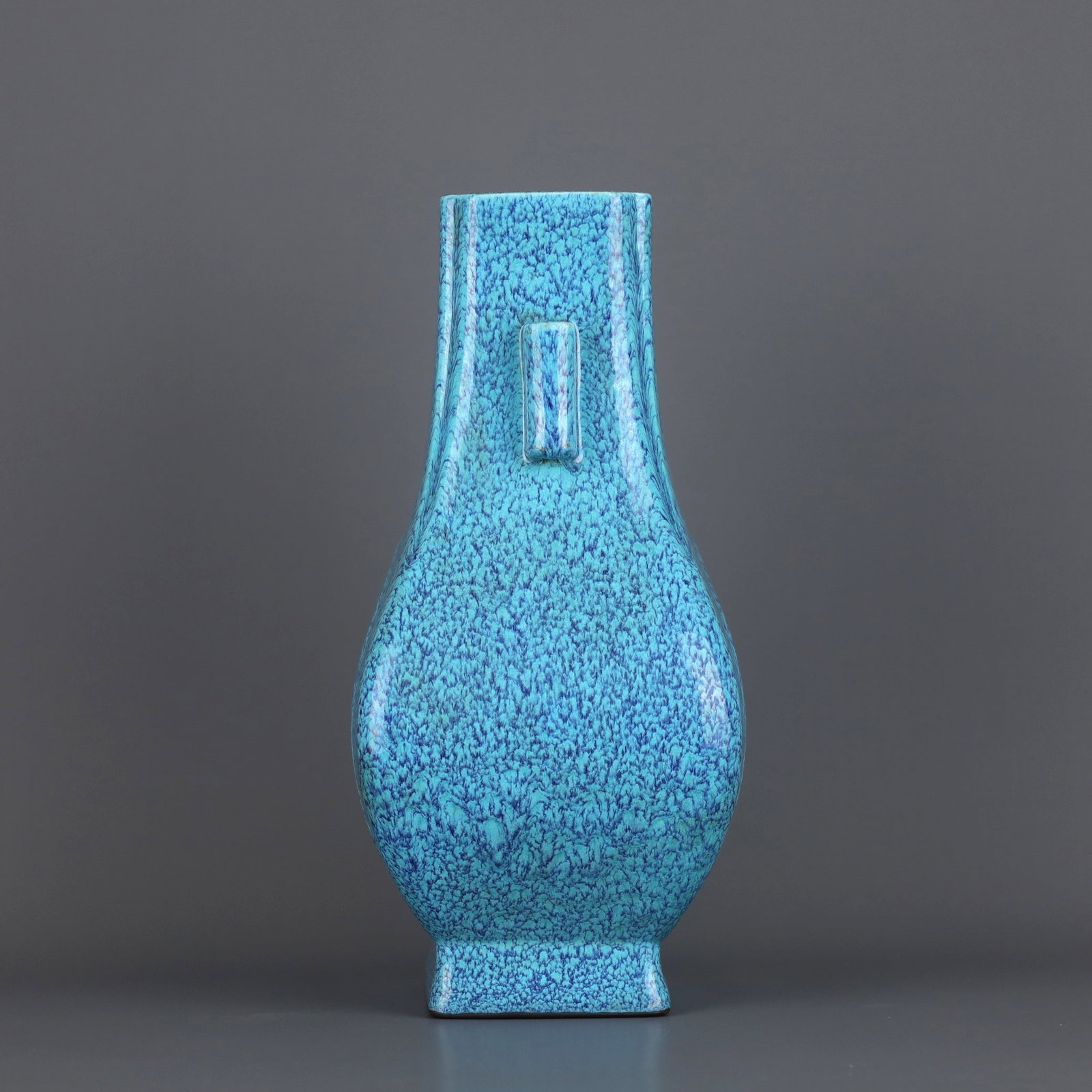 A LUJUN-GLAZED VASE WITH HANDLES - 3