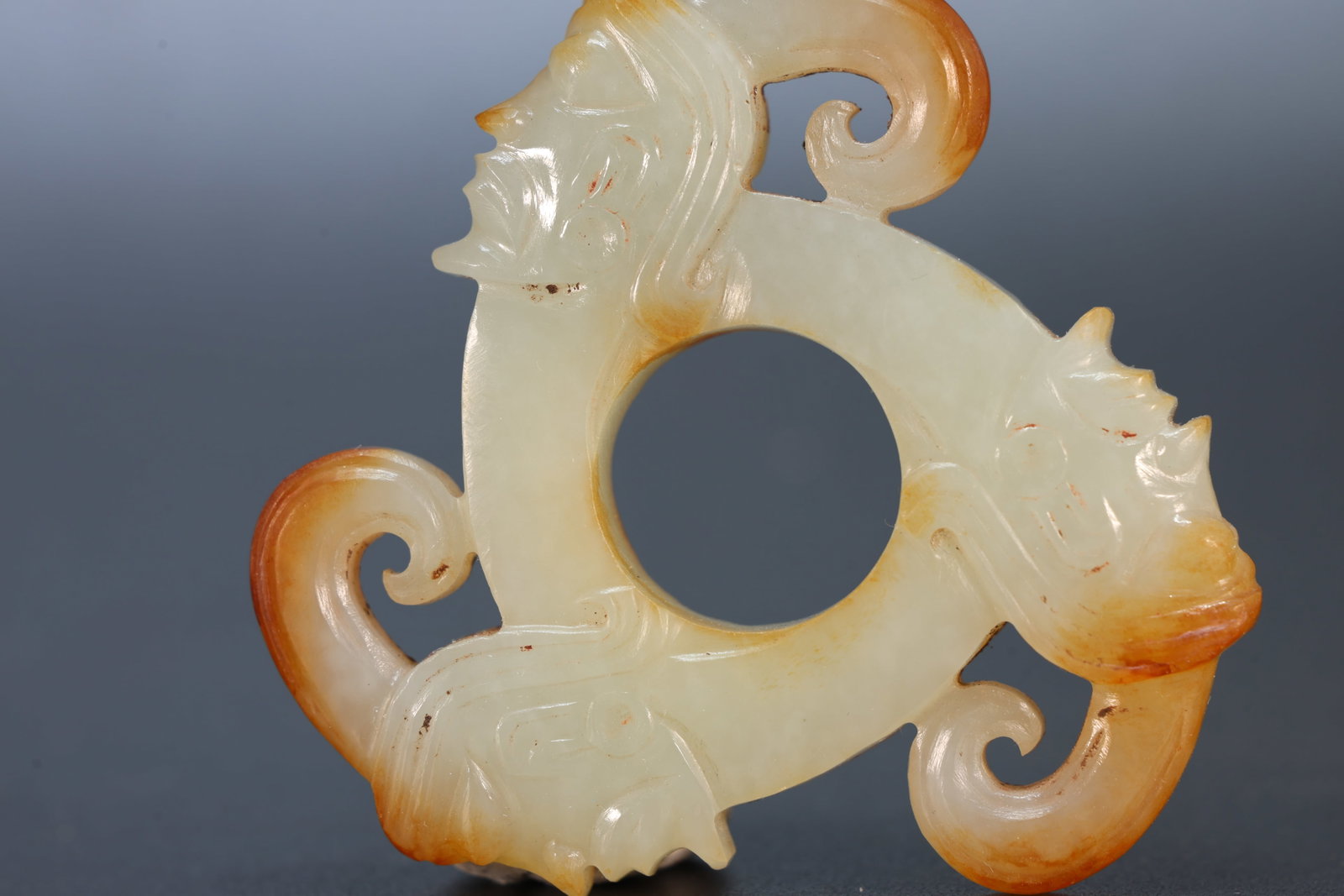 Jade Carved Character Face Pattern Bi - 2