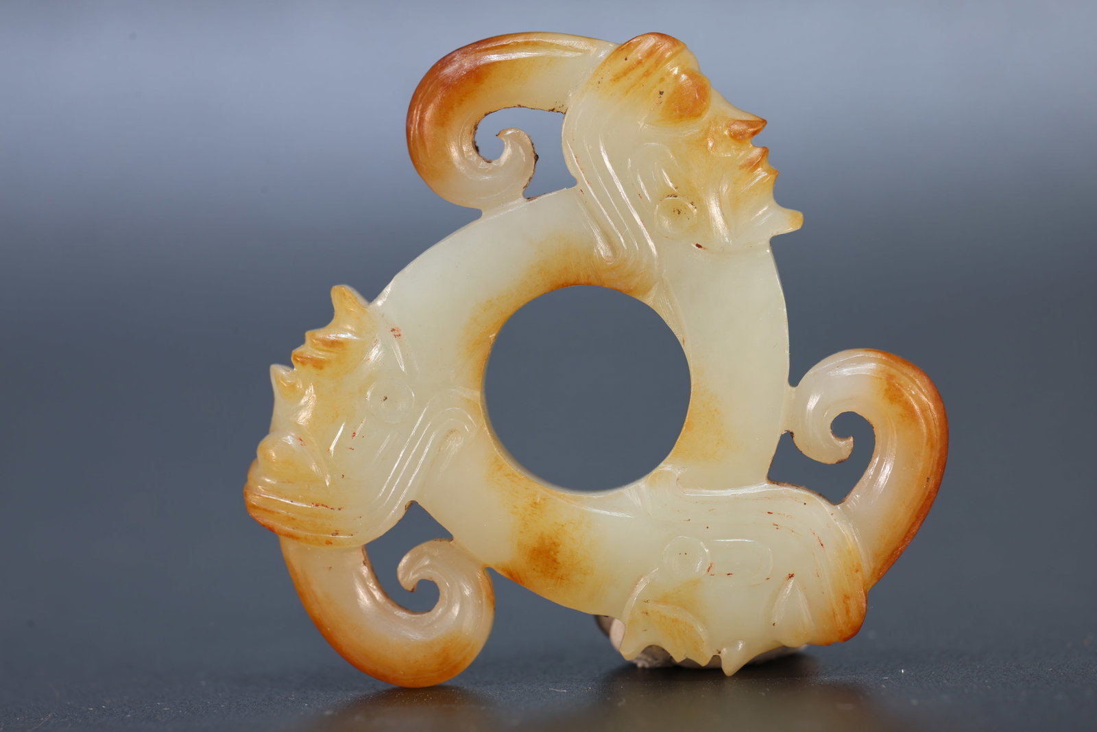 Jade Carved Character Face Pattern Bi - 3