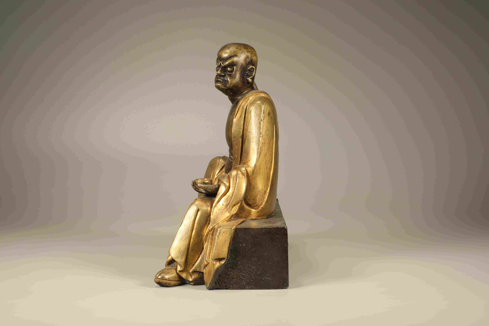 Gilt Bronze Arhat Figure - 2
