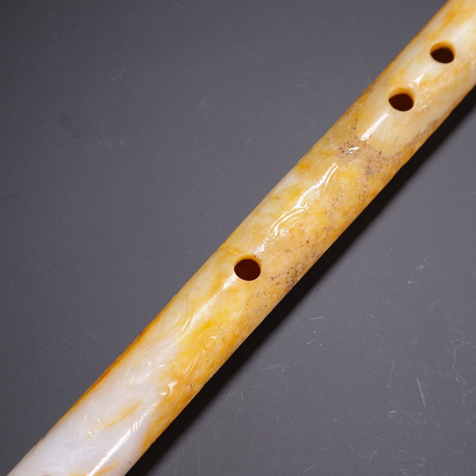 Jade Carved Dragon Pattern Flute - 3
