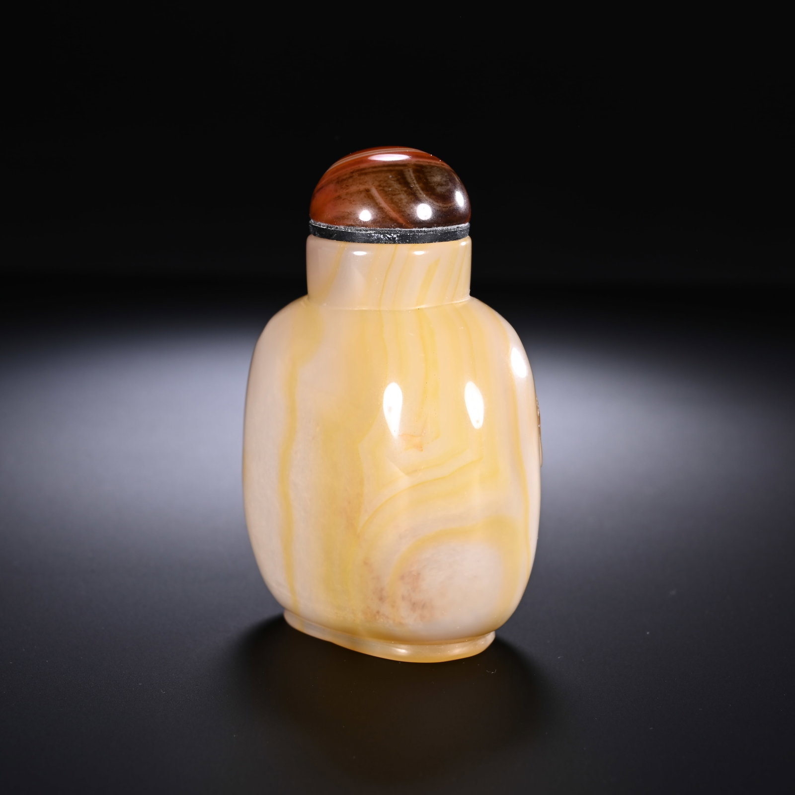 Agate Carved Character Story Pattern Snuff Bottle - 4