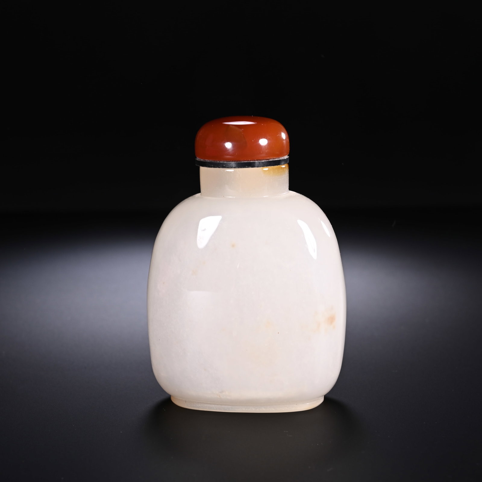 Agate Carved Character and Deer Pattern Snuff Bottle - 4