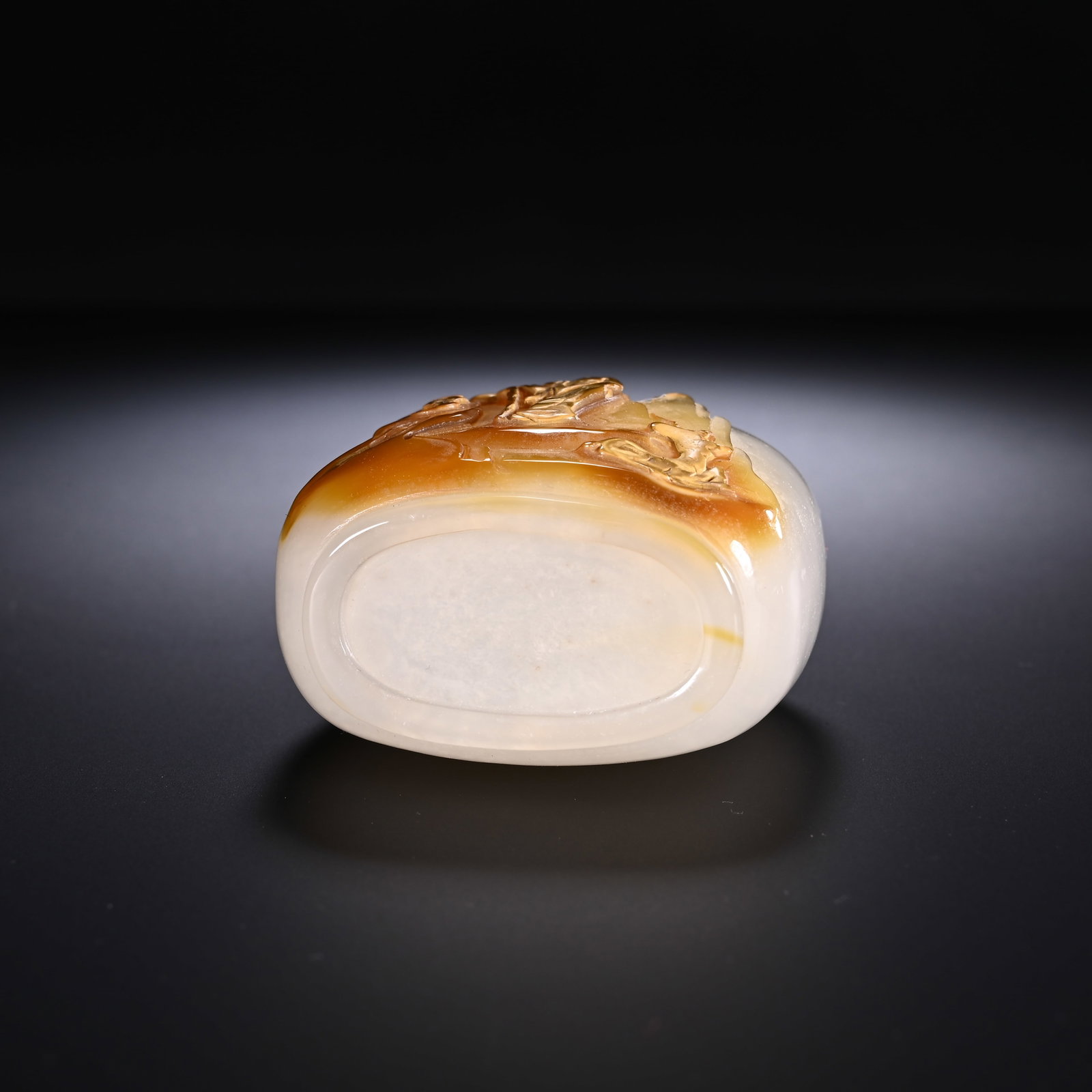 Agate Carved Character and Deer Pattern Snuff Bottle - 7