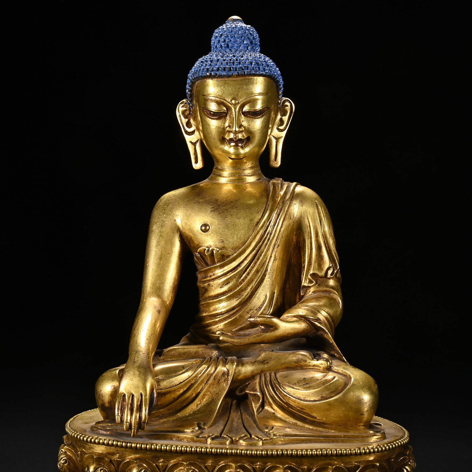 Gilt Bronze Sakyamuni Figure - 2