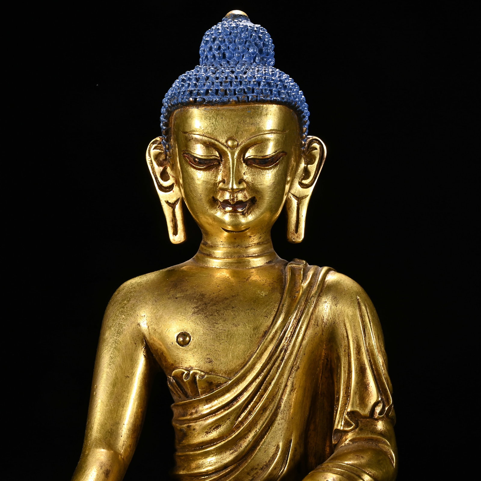 Gilt Bronze Sakyamuni Figure - 3