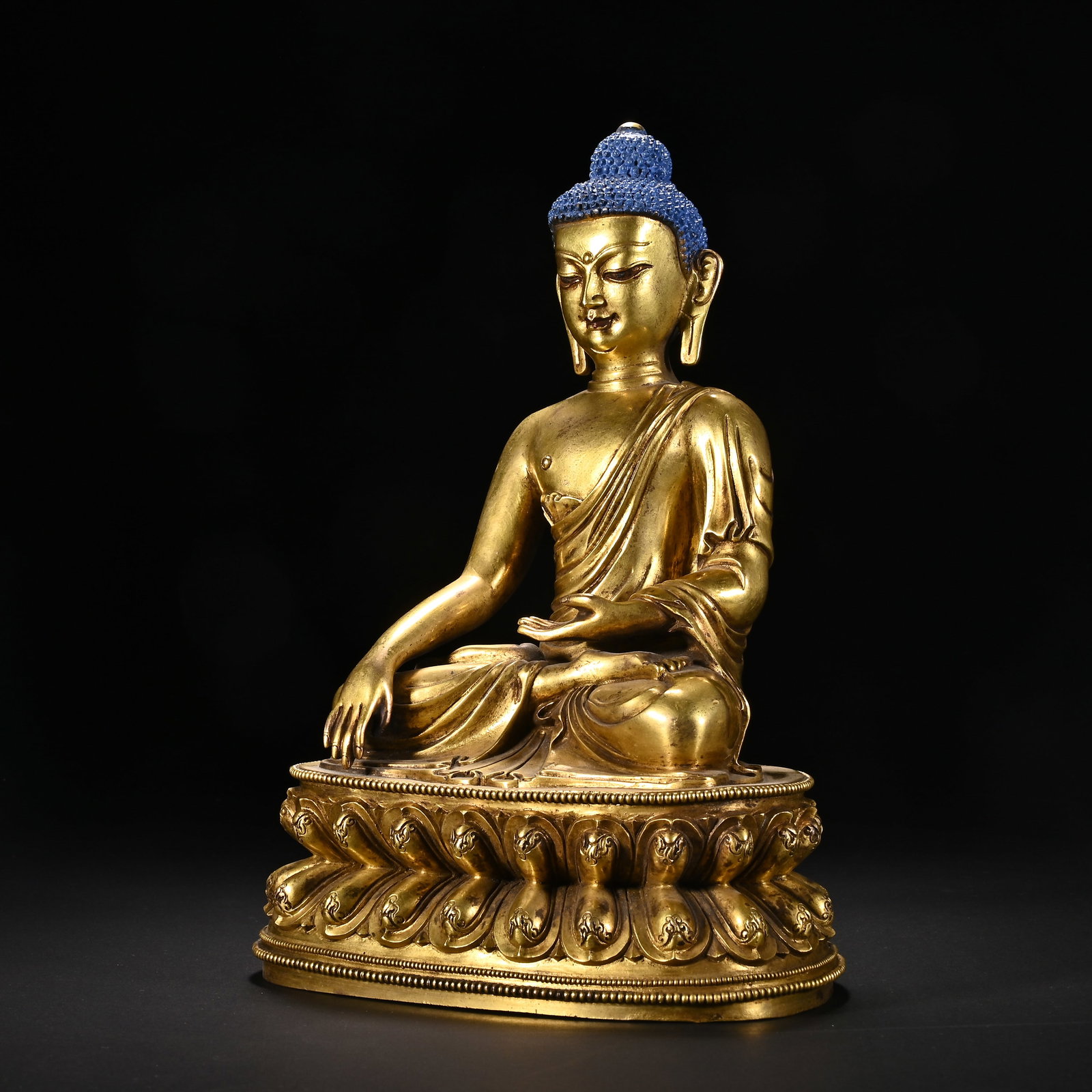 Gilt Bronze Sakyamuni Figure - 5