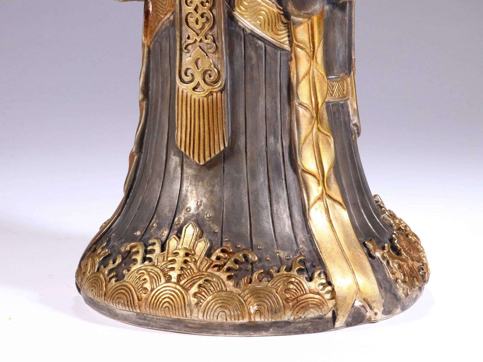 Silver Bronze GuanYin Figure - 3