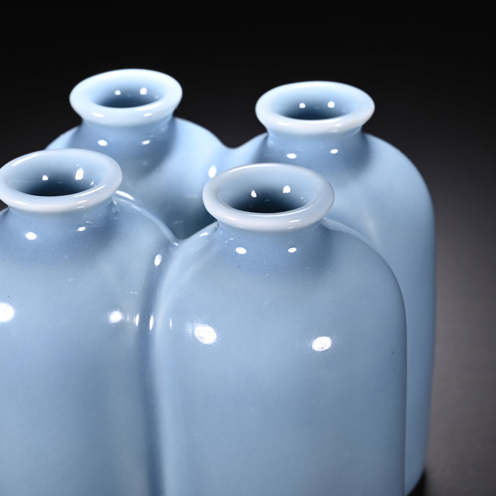 Light Grey Glazed Porcelain Vase - 3
