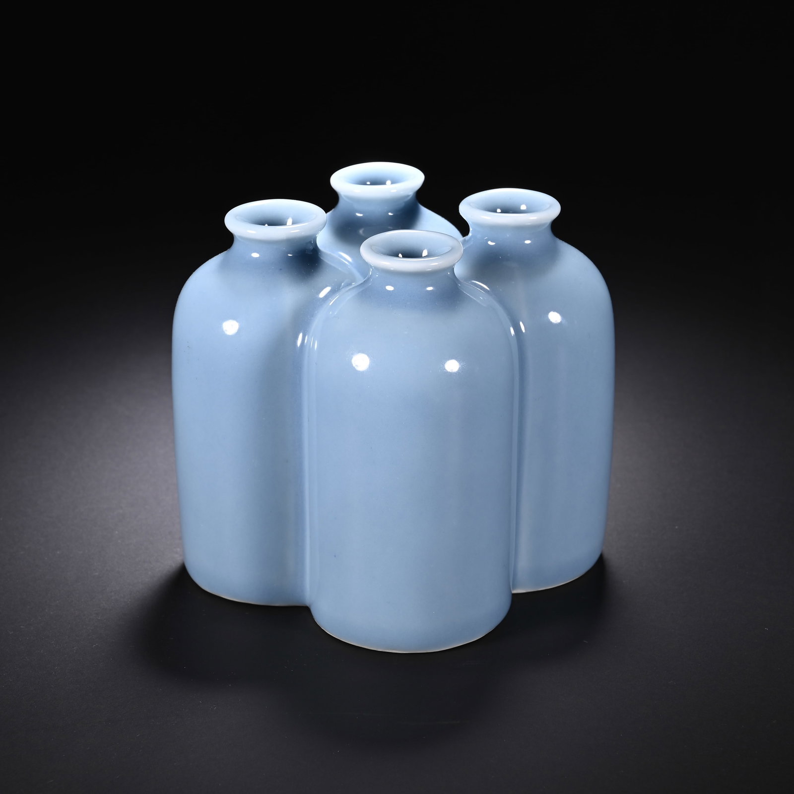 Light Grey Glazed Porcelain Vase - 4