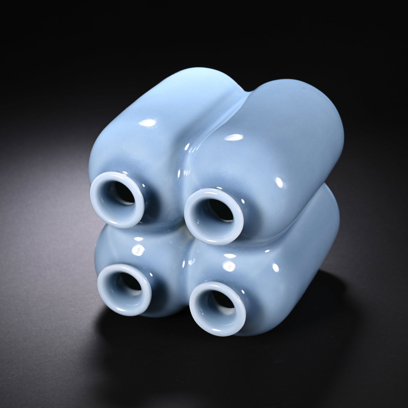 Light Grey Glazed Porcelain Vase - 5