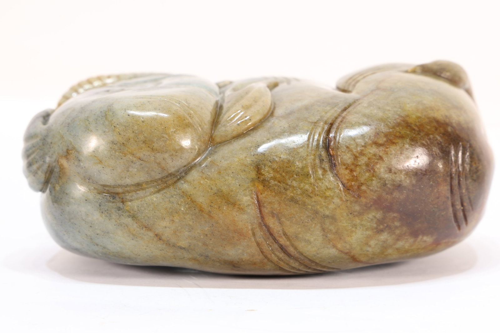 Jade Carved Elephant Shape Figure - 9