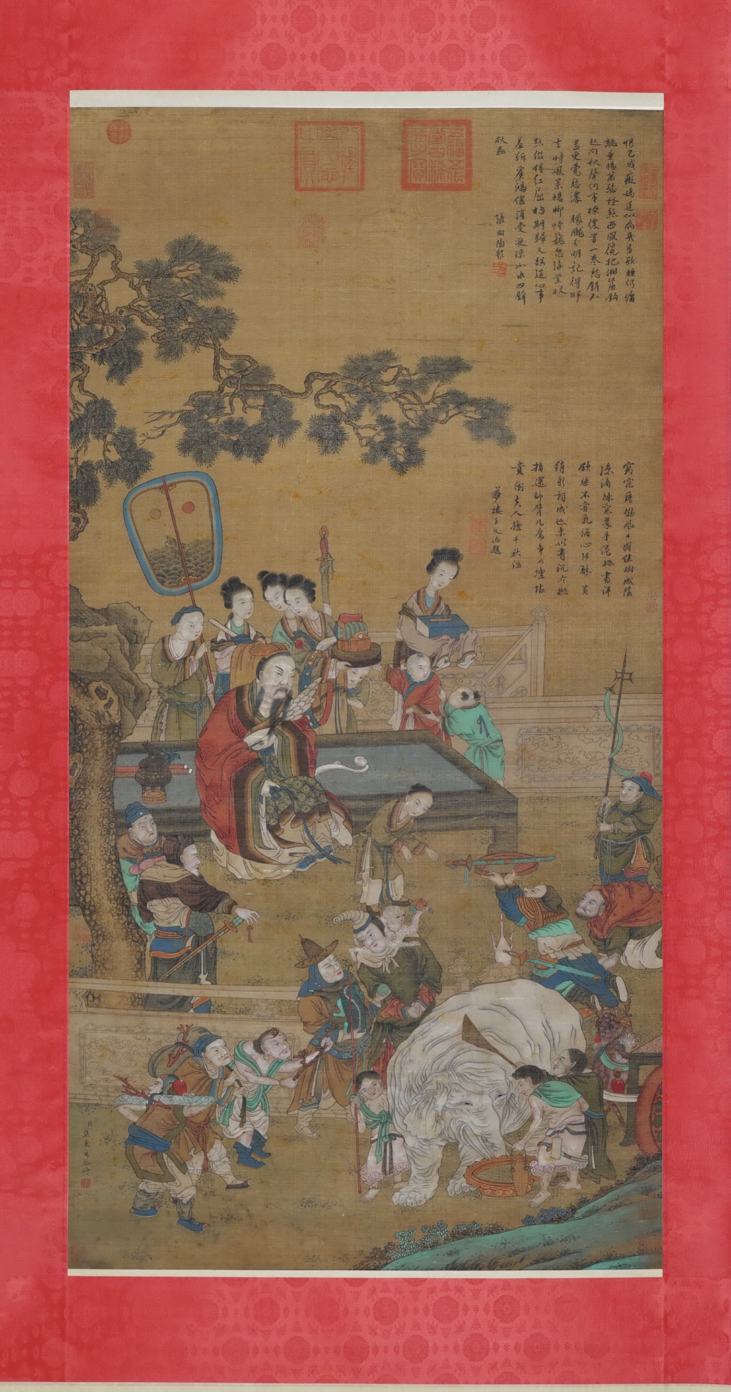 Chinese Drawing Character Story and Elephant Painting,Jiao Bingzhen Mark: Chinese Drawing Character Story and Elephant Painting,Jiao Bingzhen Mark (135 x 66cm)