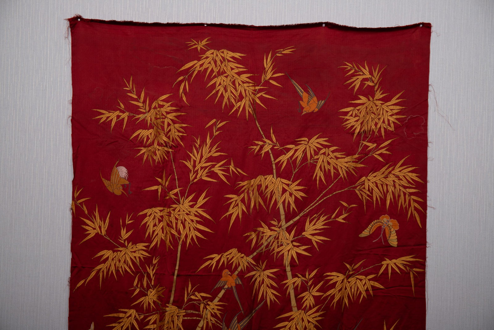 Silk Embroidery Flower and Bird Pattern Kesi - 2