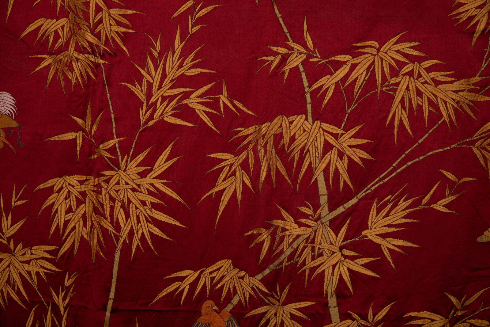 Silk Embroidery Flower and Bird Pattern Kesi - 6