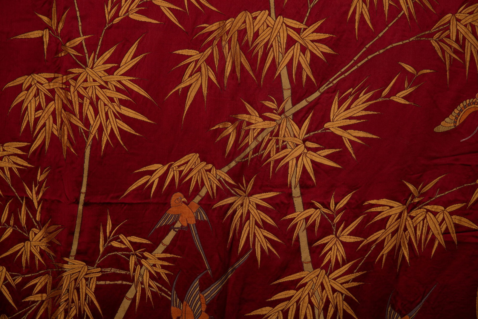 Silk Embroidery Flower and Bird Pattern Kesi - 7