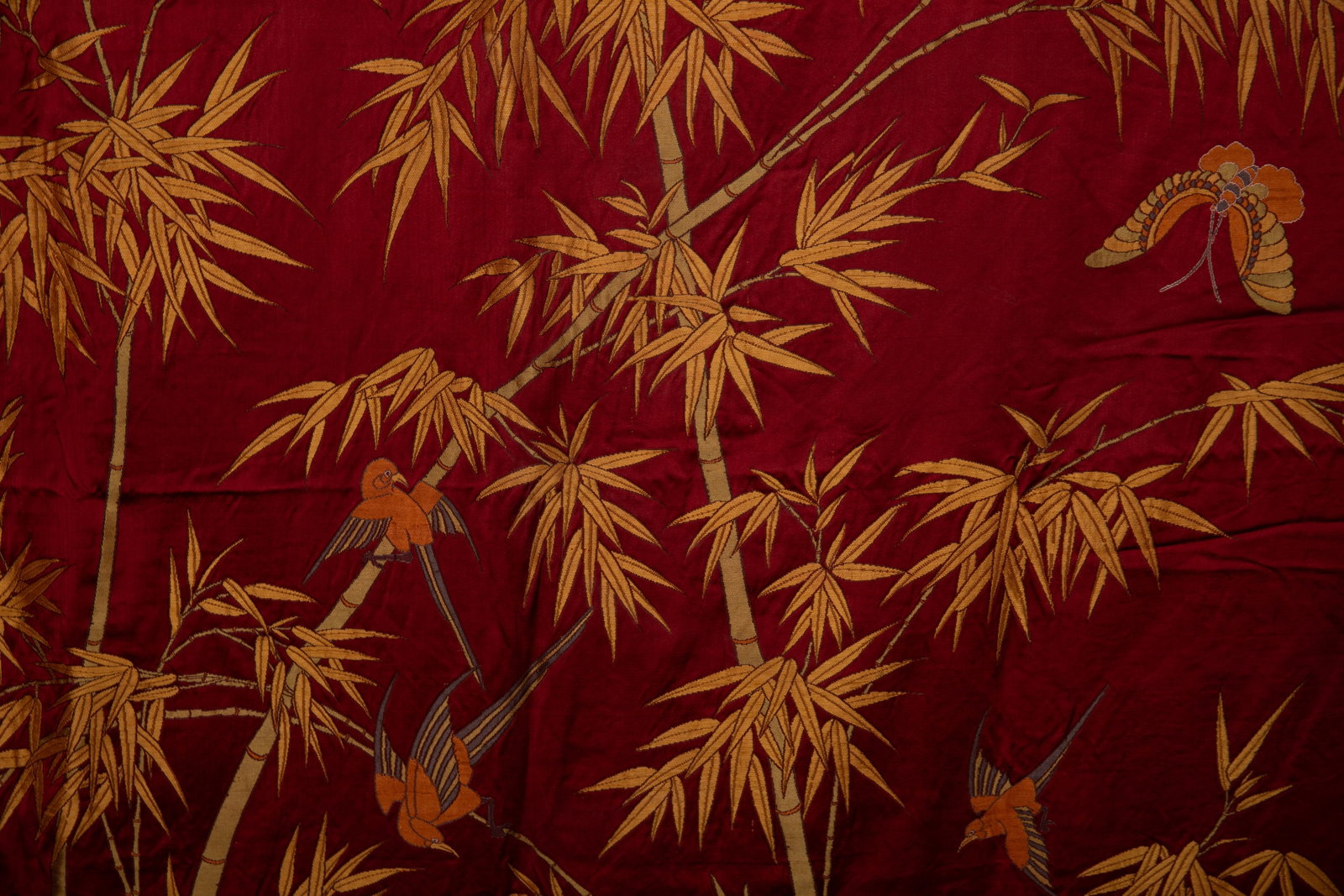 Silk Embroidery Flower and Bird Pattern Kesi - 8