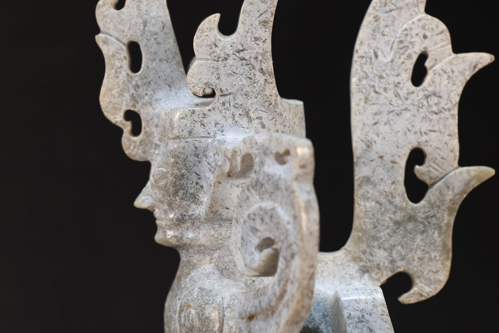 Jade Carved Beast Shape Figure - 7