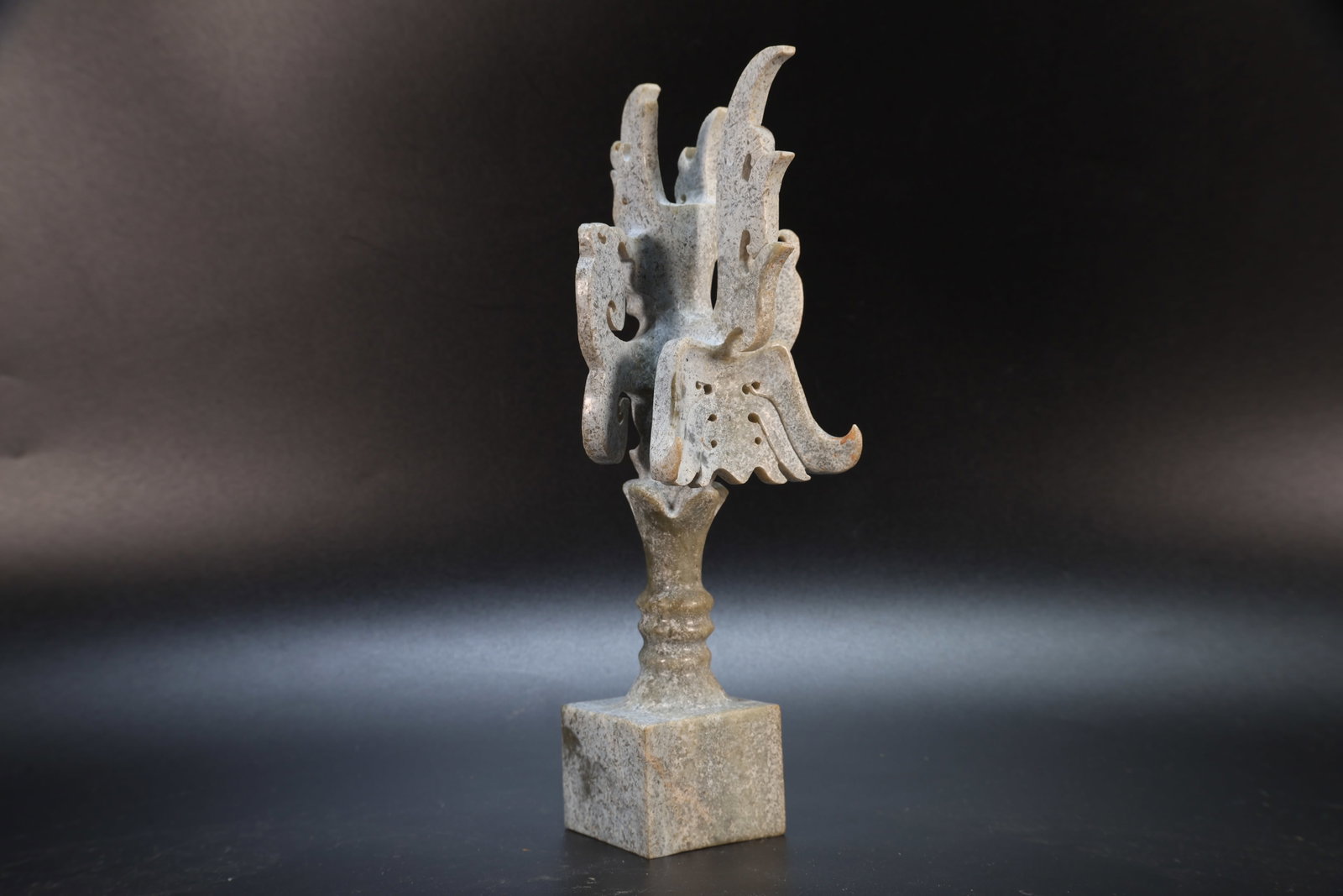 Jade Carved Beast Shape Figure - 9