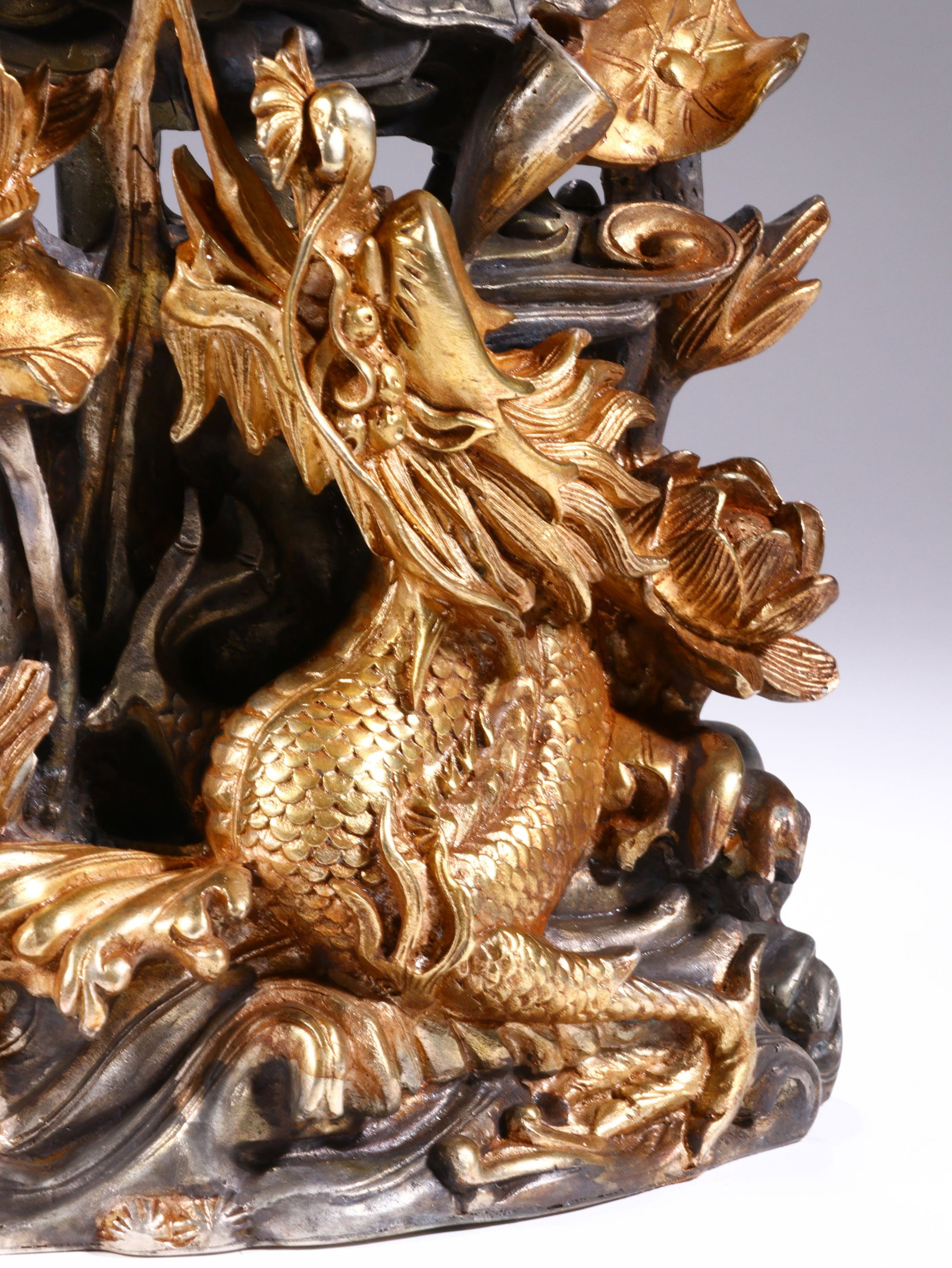 Silver Bronze GuanYin Figure - 5
