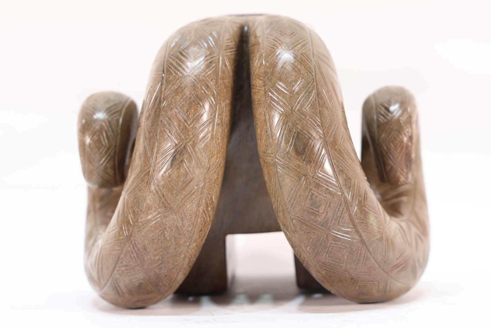 Jade Carved Beast Face Pattern Character Shape Figure - 5