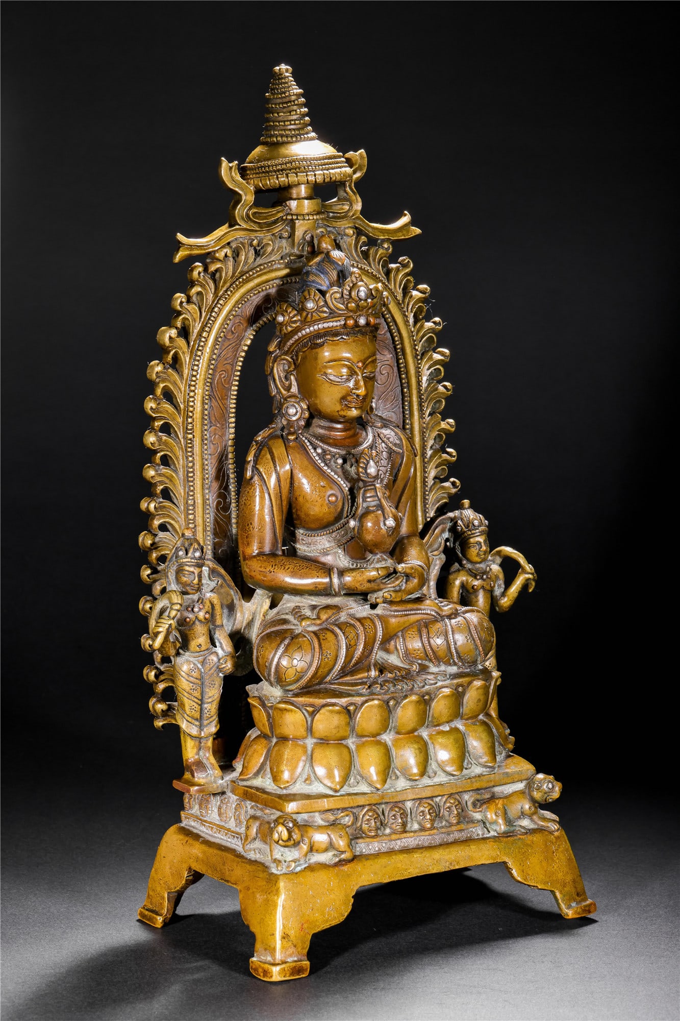 A Chinese Alloy Copper Seated Buddha Statue - 11