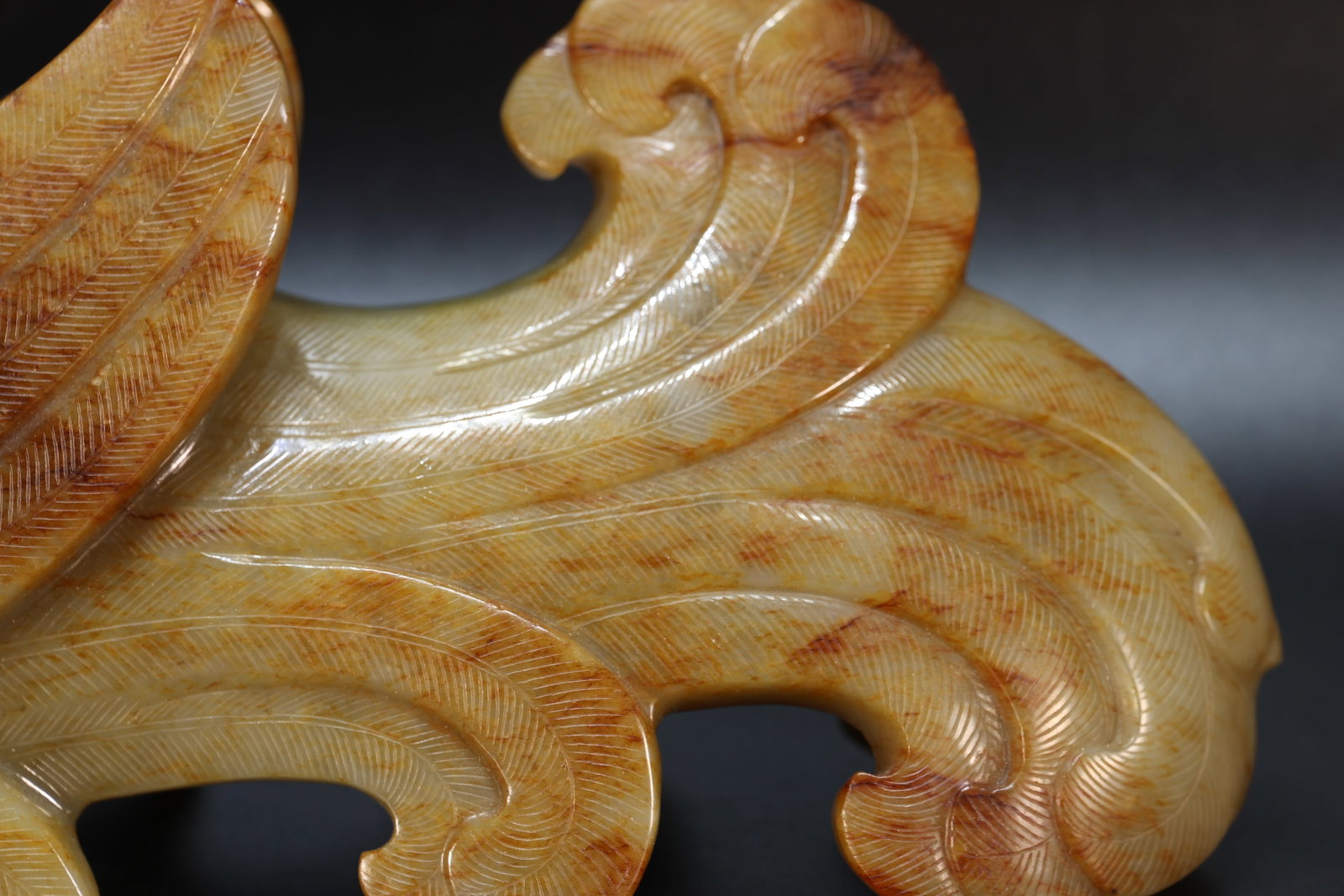 Jade Carved Phoenix Shape Figure - 4