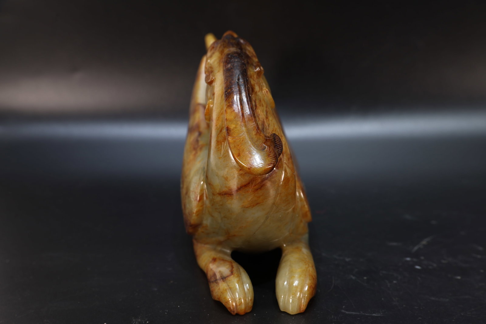 Jade Carved Phoenix Shape Figure - 5