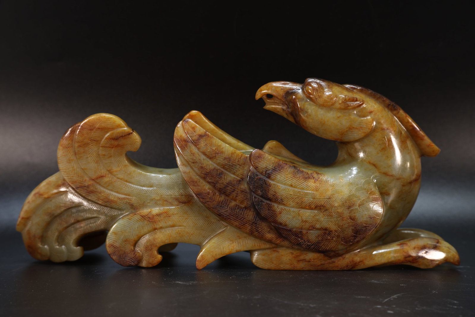 Jade Carved Phoenix Shape Figure - 6