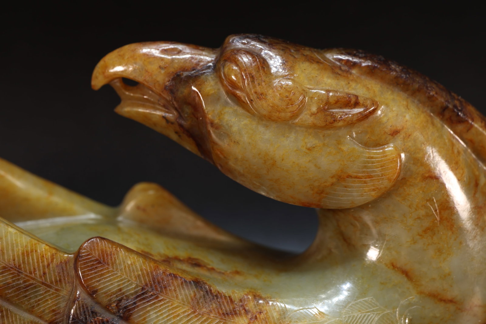 Jade Carved Phoenix Shape Figure - 7