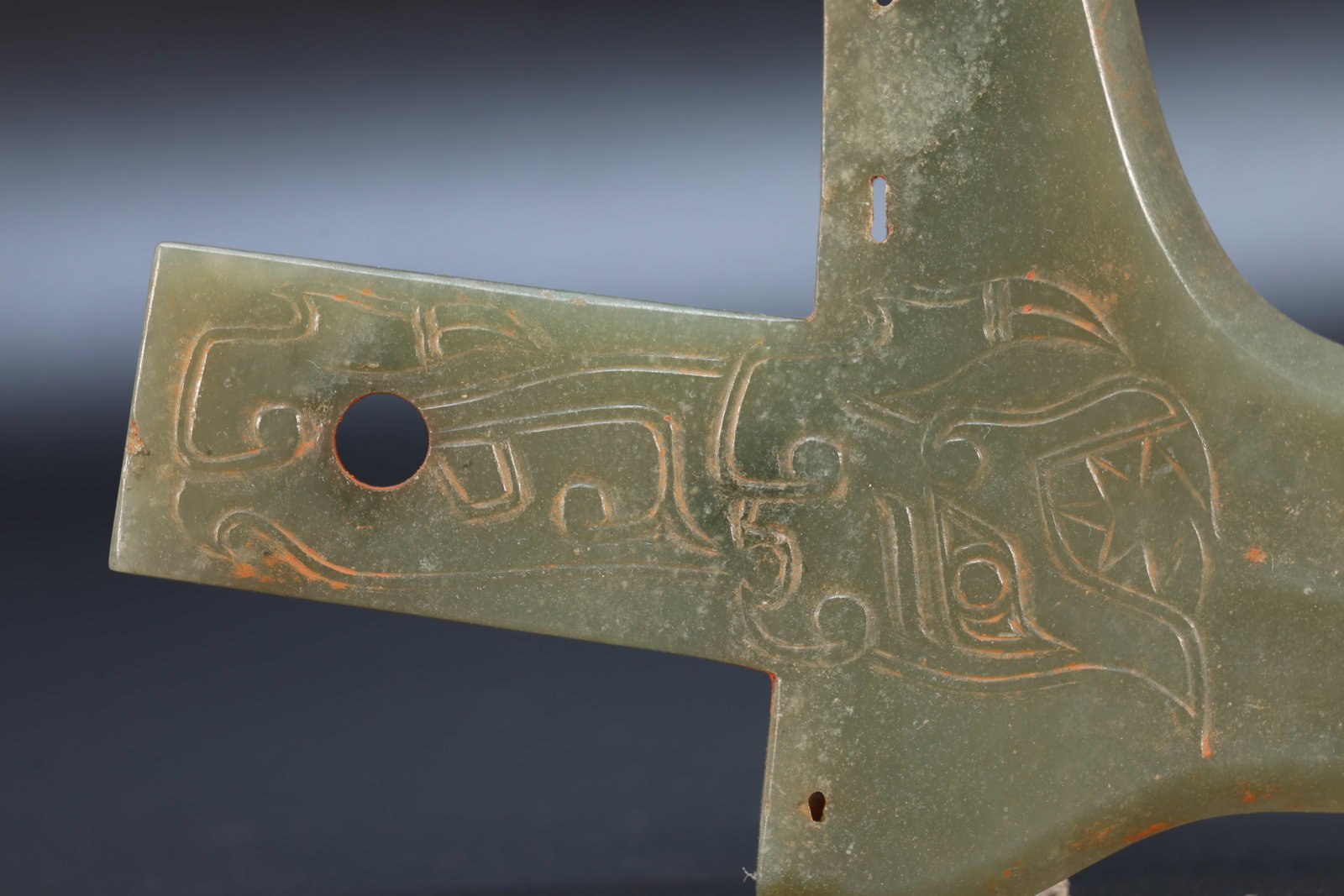 Jade Carved Dragon Pattern Ge - 2
